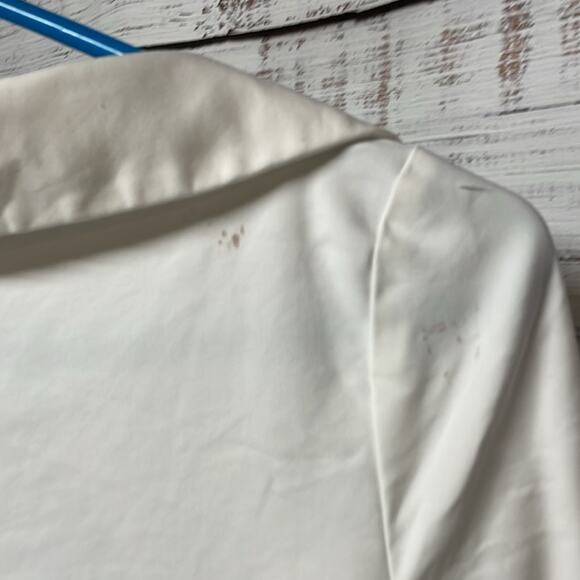 EUC SERGIO HUDSON Asymmetrical Button Up Dress White Size 2 COTTON XS SMALL - Picture 8 of 10